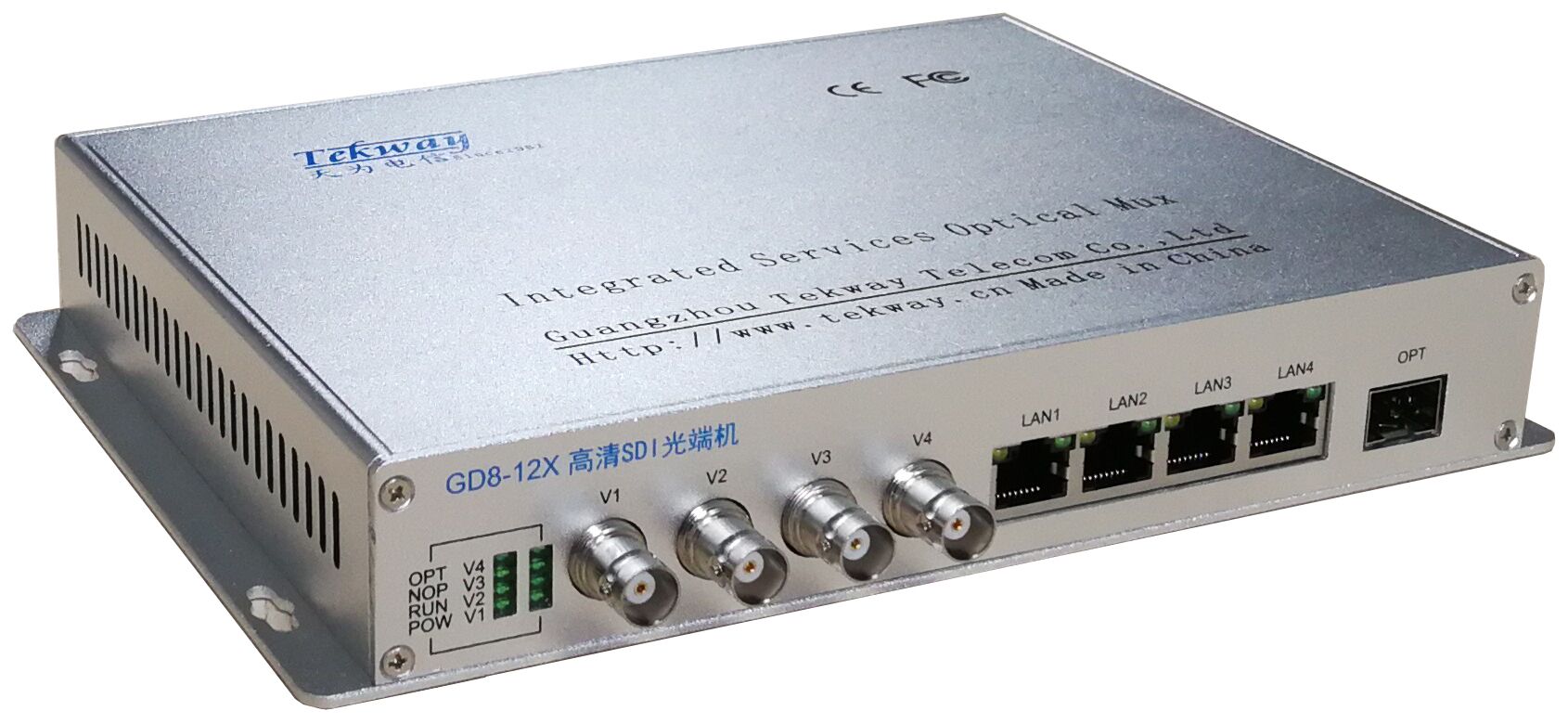 4路SDI+4路千兆网口高清光端机